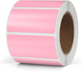 Pink Rectangle Labels 2 x 1 Inch Blank Stickers Roll 500 Pcs