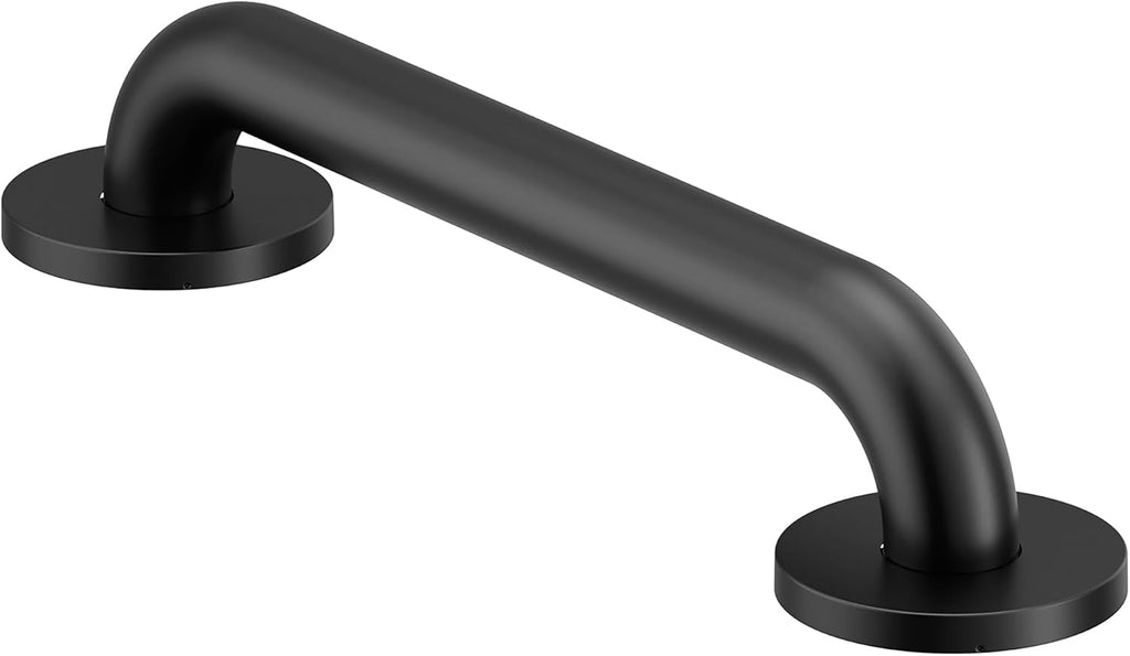 Matte Black 12-Inch Stainless Steel Bath Safety Grab Bar with Concealed Screws, R8712BL