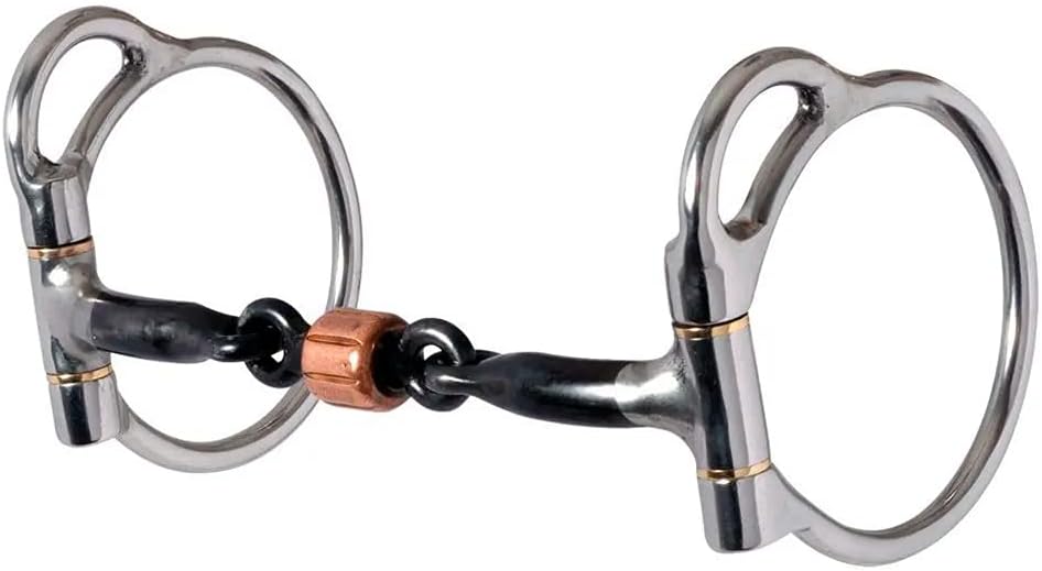 251 3-Piece Trail Dee Bit | Stage A Training Bit with 5" Sweet Iron Copper Mouth, Roller, Smooth Snaffle & 3" Dee