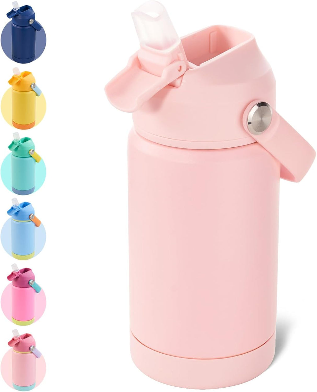 12oz Kids Water Bottle, Stainless Steel Insulated Water Bottle for Kids, Toddler Cup With Straws Leak-proof, Toddler