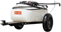 Tow-Behind Lawn Sprayer with Boom and Spray Wand, 15 Gallon Capacity, 1.6 GPM 100 PSI Pump