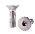 #6-32 x 3/8" Flat Head Socket Cap Screws Countersunk Bolts, Allen Hex Socket Drive, 304 Stainless Steel 18-8, Full Thread, 50Pcs
