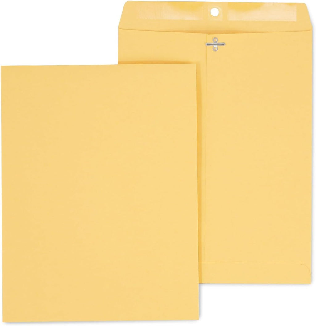 10x13 Kraft Clasp Envelopes, Brown, Heavyweight, 100/Pack