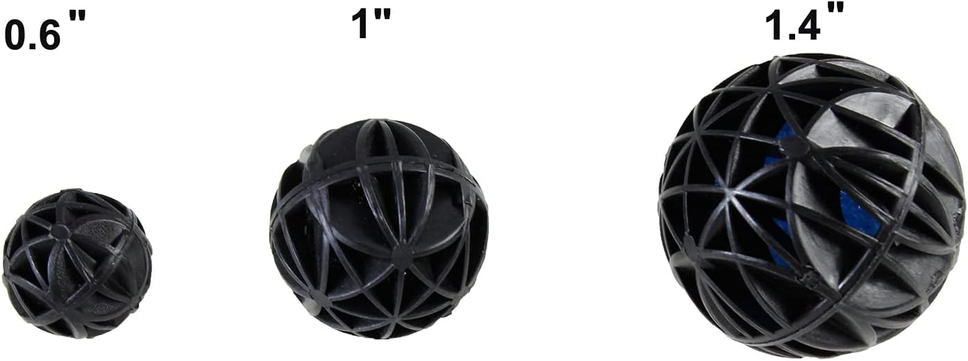 Aquarium 1" Bio Balls 100pcs for Fish Tank Pond Canister Filter Media