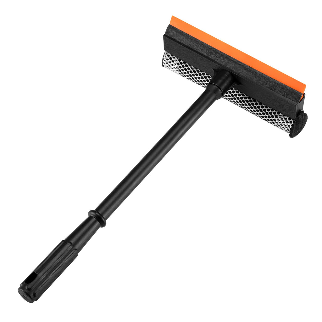2 in1 Window Squeegee for Car, Window Cleaner with 16inch Long Handle,Sponge Car Window Squeegee for Gas Station