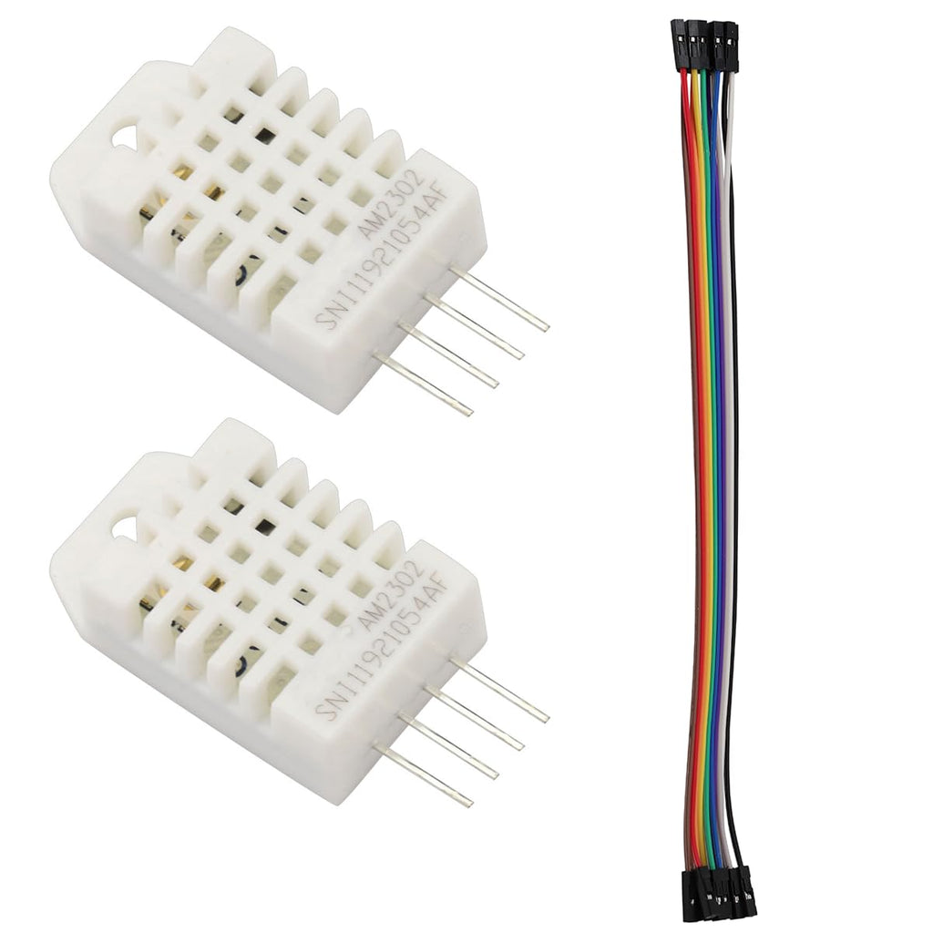 VKLSVAN 2PCS DHT22 AM2302 Humidity Sensitive Capacitor Digital Temperature and Humidity Sensor Module Temp Humidity Monitor with Cable
