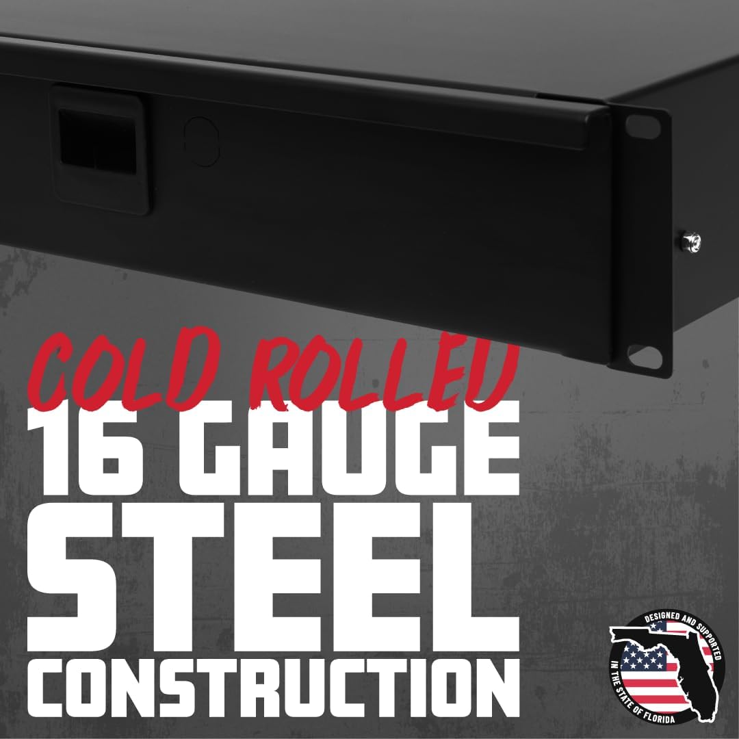 Gator Rackworks Shallow 2U Rack Mount Drawer with Lock, 10" Deep (GRW-DRWSH2)