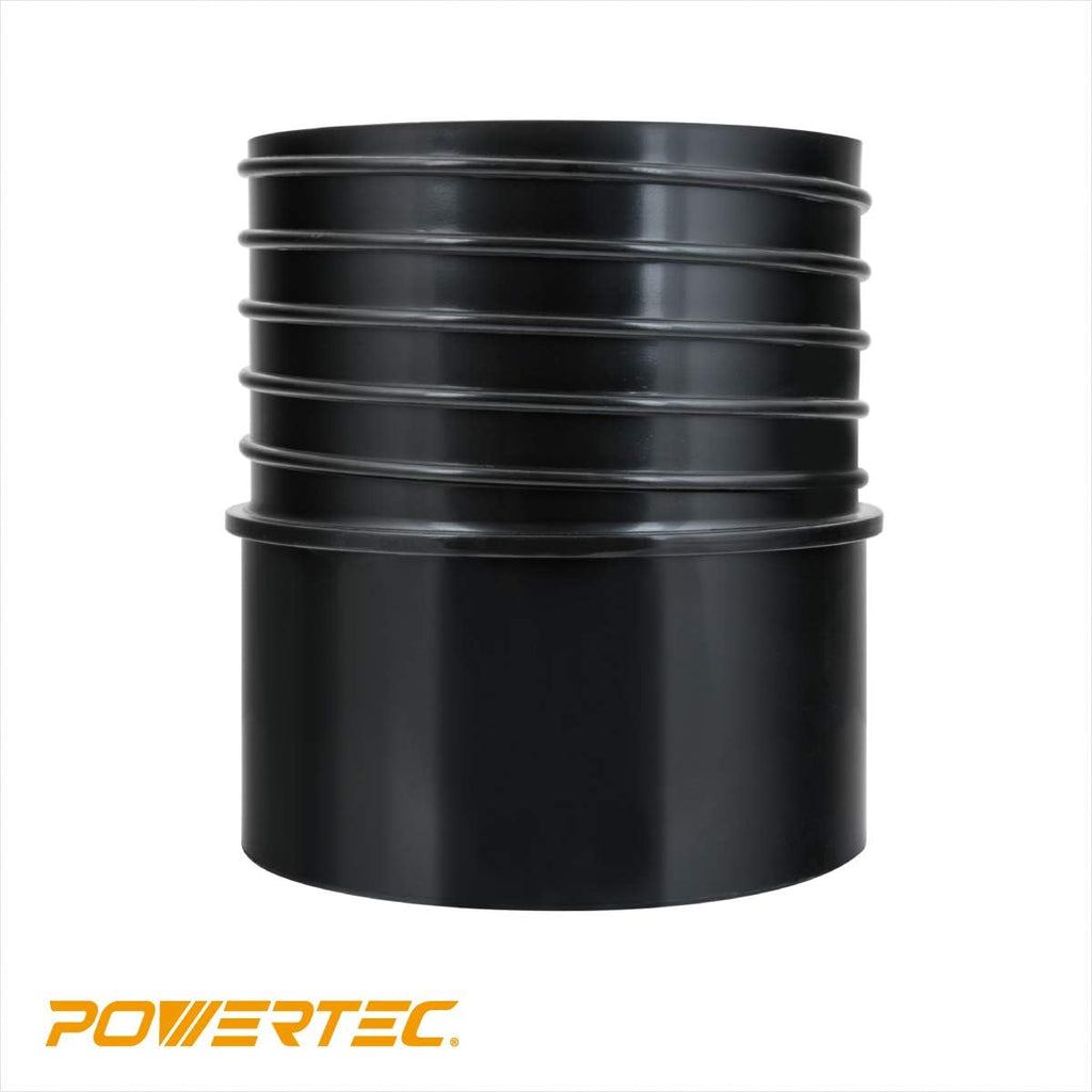 POWERTEC 70285 4" Quick Connect Splice for DWV PVC Pipe with Left-Hand Threaded End to 4" I.D. Flexible Hose.