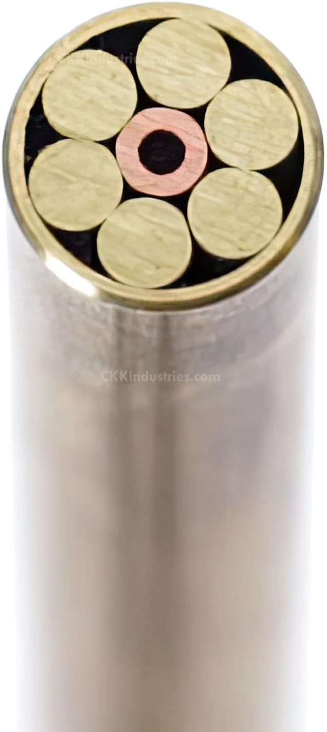 Mosaic Pin - (0.218 (7/32) Inch Diameter) - (725BBC) - (Brass Outer Material)(Brass & Copper Inner Material)