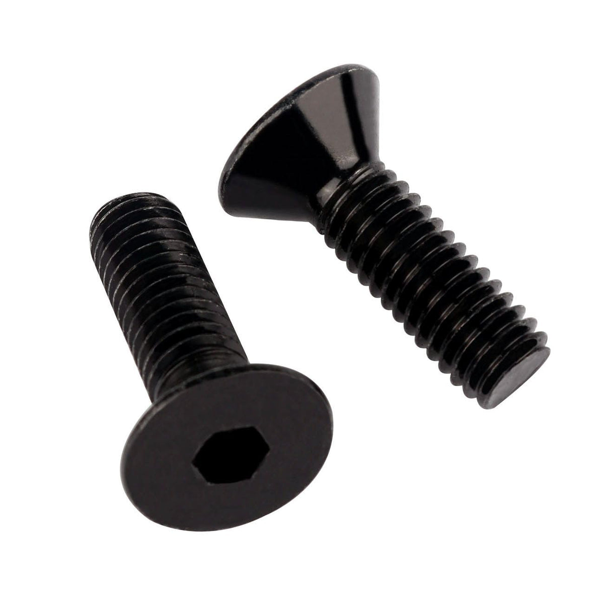 #8-32 x 5/8" Flat Head Socket Cap Screws Countersunk Bolts 304 Stainless Steel, Fully Thread, 50 PCS Black Finish