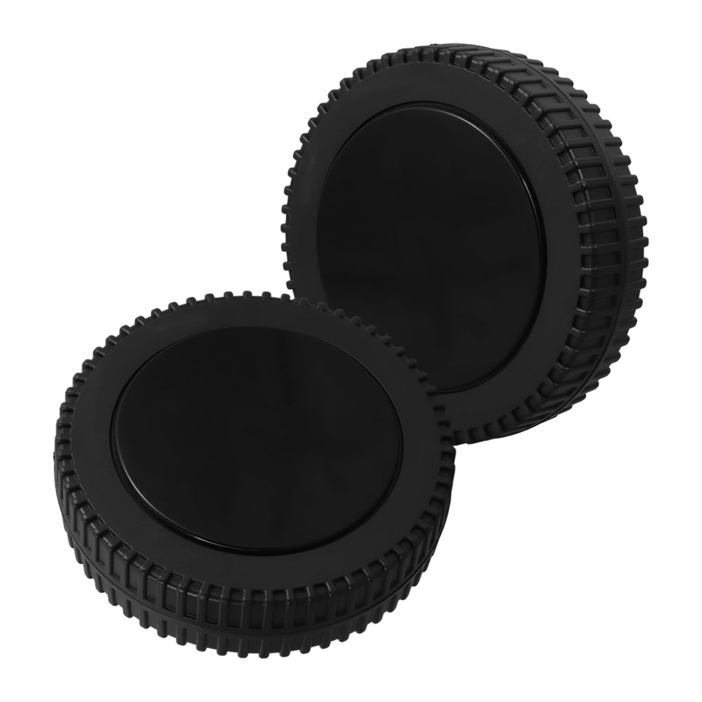 2pcs Black Directional Caster Wheels for Grill and Mower Replacement