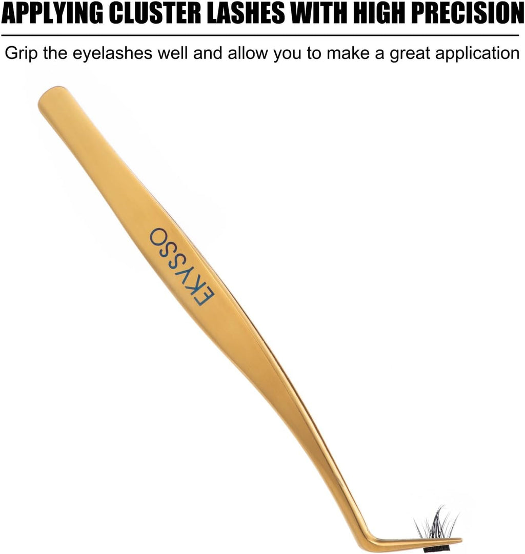 Lash Applicator Tools, 3-in-1 Lash Cluster Tweezers Kit
