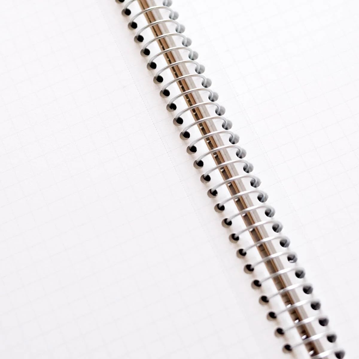 Spiral Note Basic Notebook, 160 Pages, A4, 5mm Graph Paper | 8.27"x11.69" Grid, Kraft Cover, Twin-Wire Bound To Lay