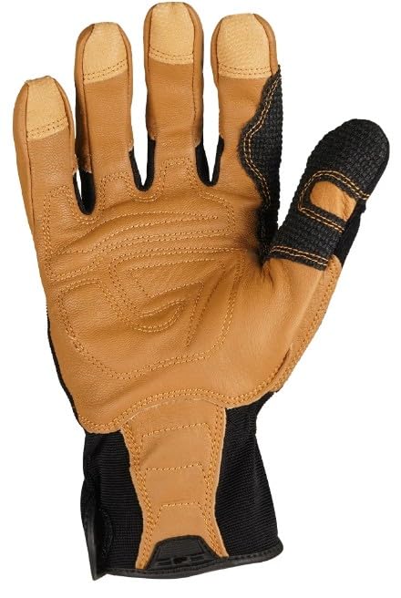 Ranchworx Work Gloves RWG2, Premier Leather Work Glove, Performance Fit, Durable, Machine Washable, (1 Pair)