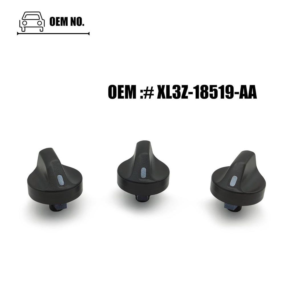 LXROAR01 3PCS AC Heater Control Knobs Fit for Ford Lincoln Models