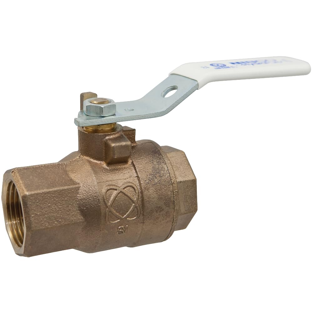 NIBCO Fig No T-585-80-LF, 1 in. LF Two-Piece Bronze Ball Valve, Threaded