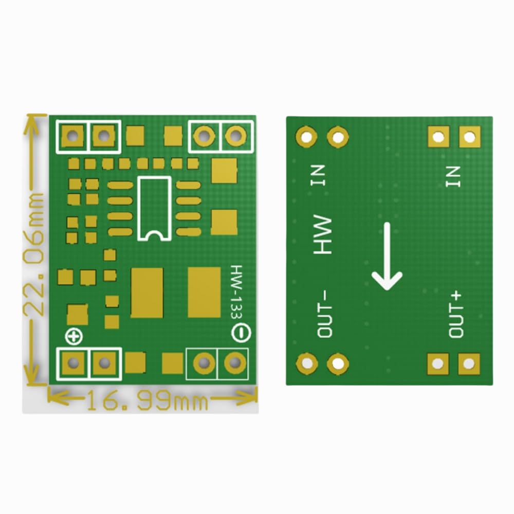 6Pcs MP1584EN Buck Converter, QEBIDUM MP1584 Mini DC-DC Reduction Voltage Power Supply Step-Down Adjustable Module Board 24V to 12V 9V 5V 3V Max 3A