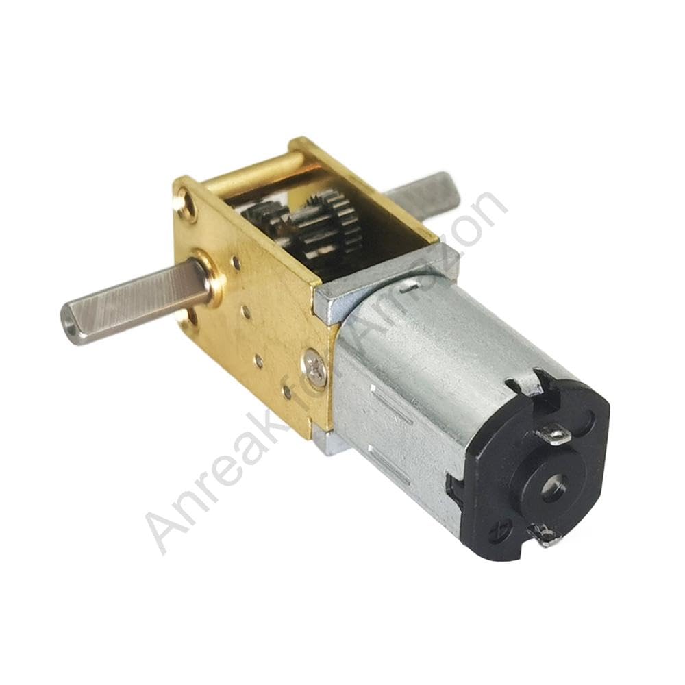 2Pcs DC 12V 68RPM Φ3x10mm Double Shaft GW1812 N20 Small DC Worm Drive Motor 3-12V 4-381RPM High Torque Gearbox (12-68)
