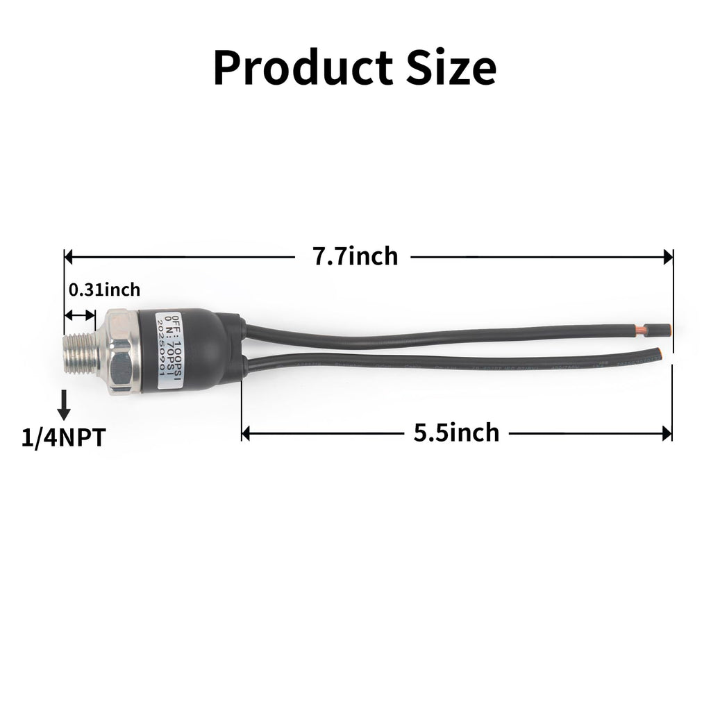 CNWZYMX 70-100 PSI Air Pressure Switch, 1/4 NPT Controller