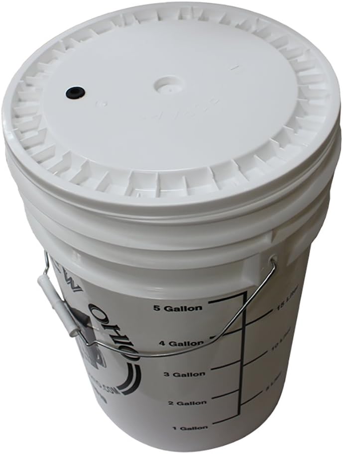 6.5 Gallon plastic fermenter with lid (2-(Pack))