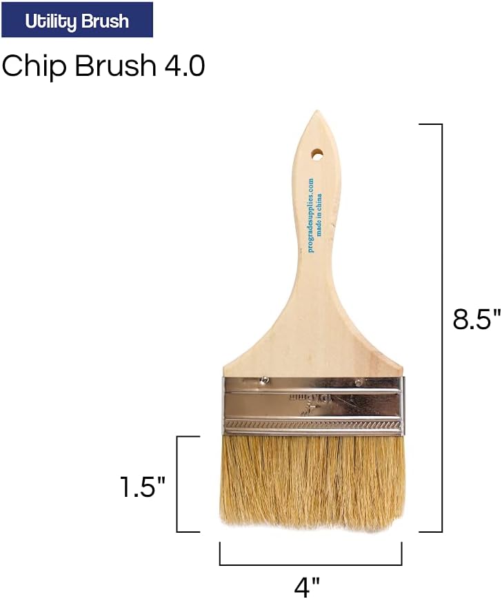Chip Paint Brushes - 36 Ea 4 Inch Chip Paint Brush Light Brown