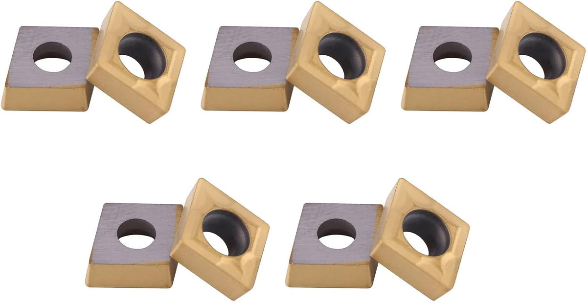 Carbide Line Boring Tips,Carbide Lathe Tool Tips,Ccmt21.51 Exquisite for Insert Pack Insert 10Pcs CNC Carbide Tips Inserts Blade Cutter Lathe Turning Tool with Box