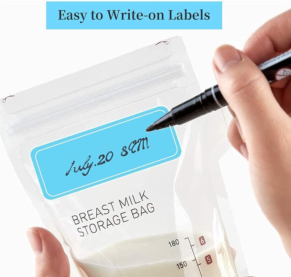 Assorted Colors Waterproof Removable Labels with Pen Adhesive Name Stickers