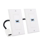 Cable Matters 2-Pack 1-Port 8K HDMI Wall Plate, White