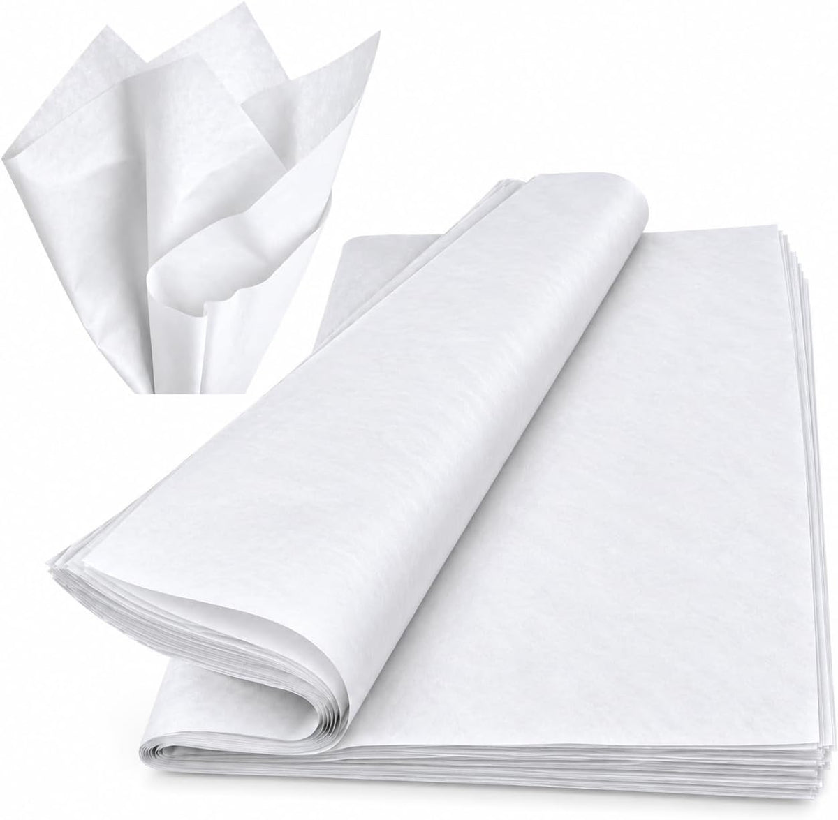 White Tissue Paper, 100 Sheets, 15 x 20 Inches, Gift Bags & Wrapping