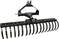 IMPACT IMPLEMENTS Cat-0 Agricultural Field Landscape Rake with Spring Steel Tines for Quick Clearing of Field Debris