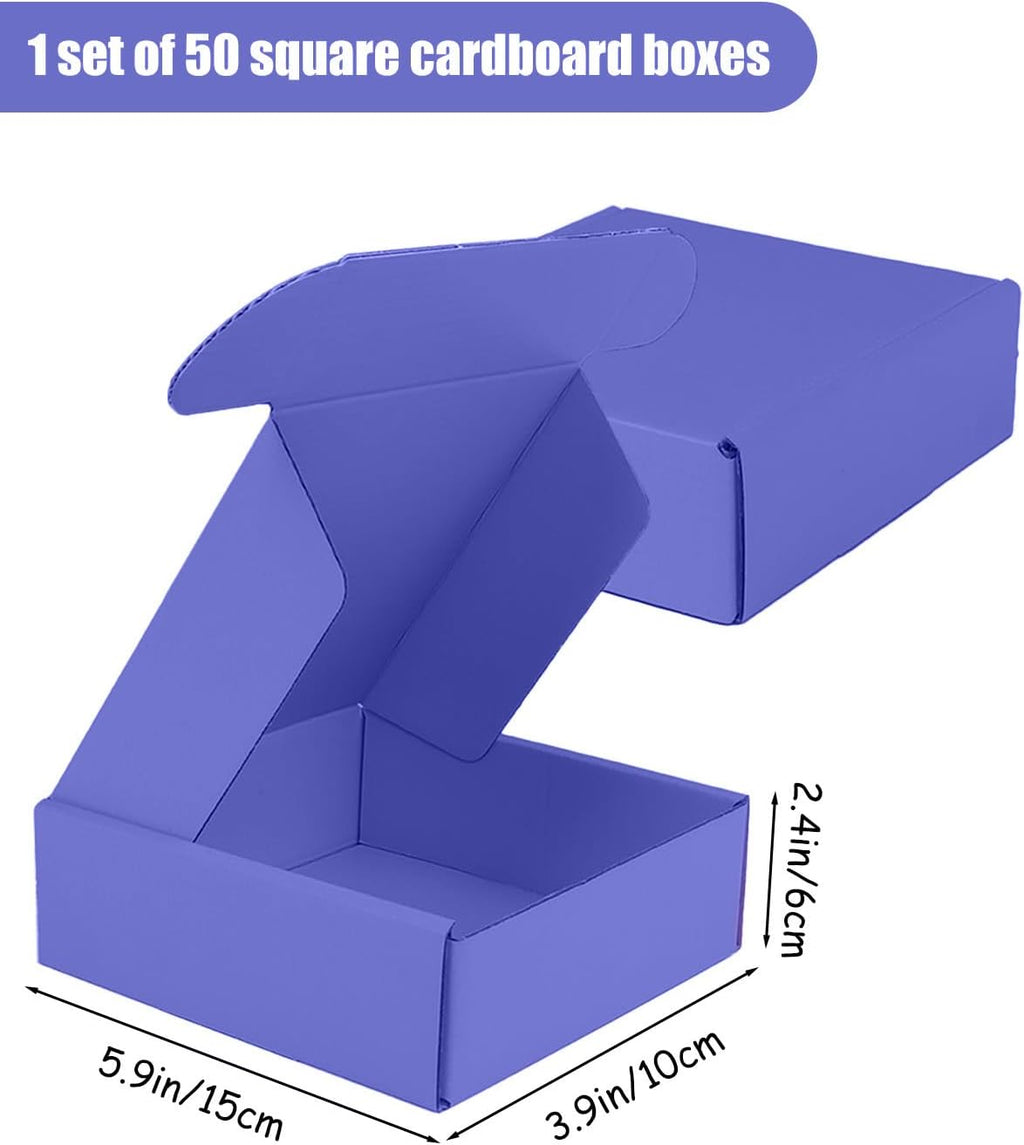 Shipping Boxes,50 Packs Corrugated Mailer Boxes for Small Business, Cardboard Packaging Box, Compact Carton Box