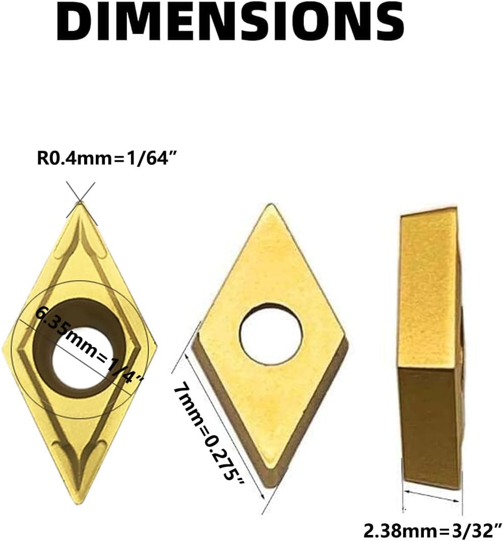 GBJ DCMT070204 Carbide Inserts Wear Resistant For SDJCR Tool Holder
