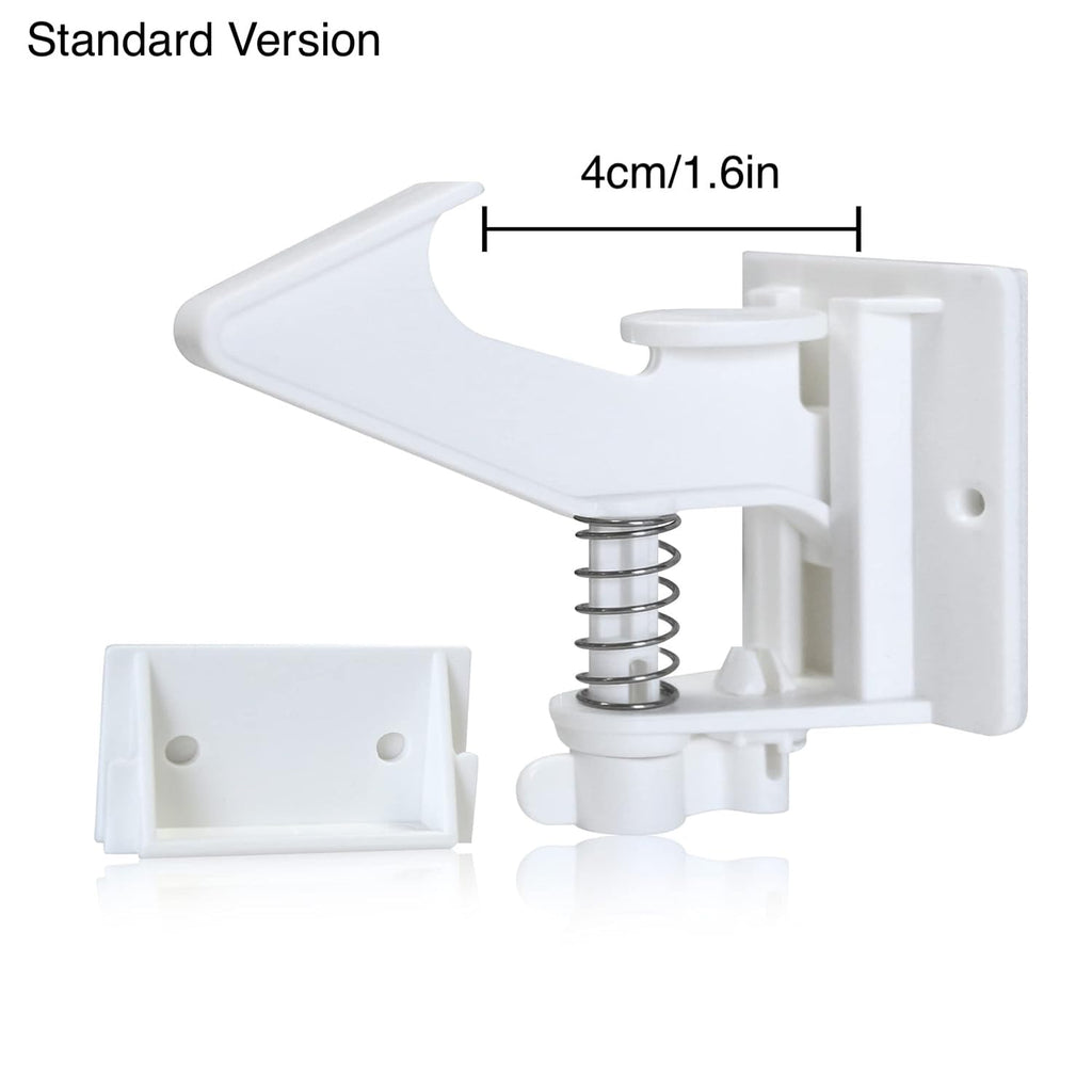 12 Pack Cabinet Locks Child Safety Latches - Baby Proofing Cabinets Drawer Lock with Adhesive Easy Installation - No