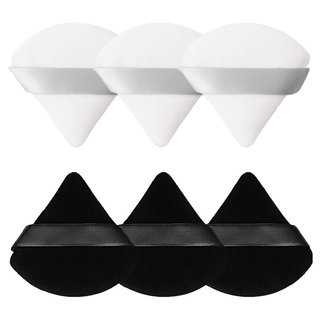 Powder Puffs, 6 Pack Triangle Makeup Puff for Loose Powder
