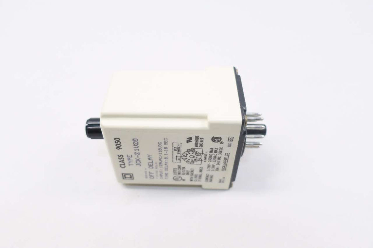 NEW SQUARE D 9050JCK21V20 SOLID STATE RELAY 120V-AC/110V-DC 0.1-10SEC D536895