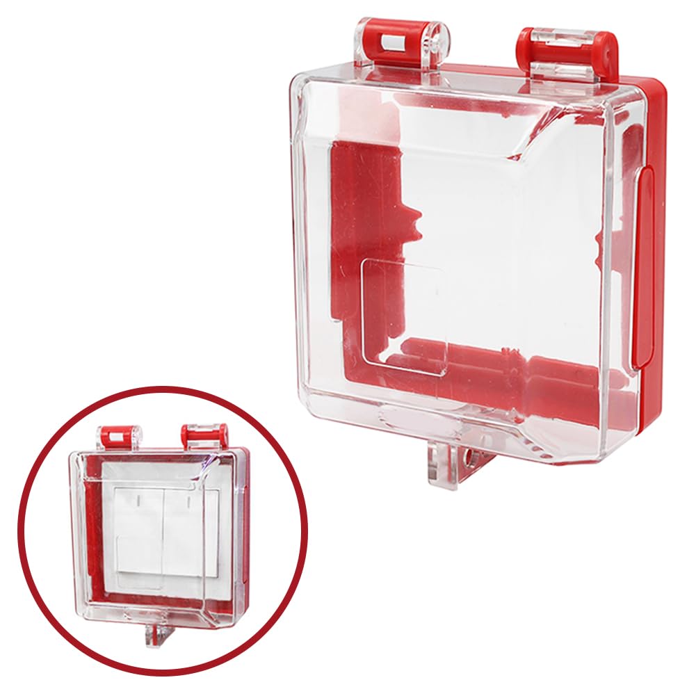 Emergency Stop Push Button Cover Lock,Removable Base 2.95~3.46 inch