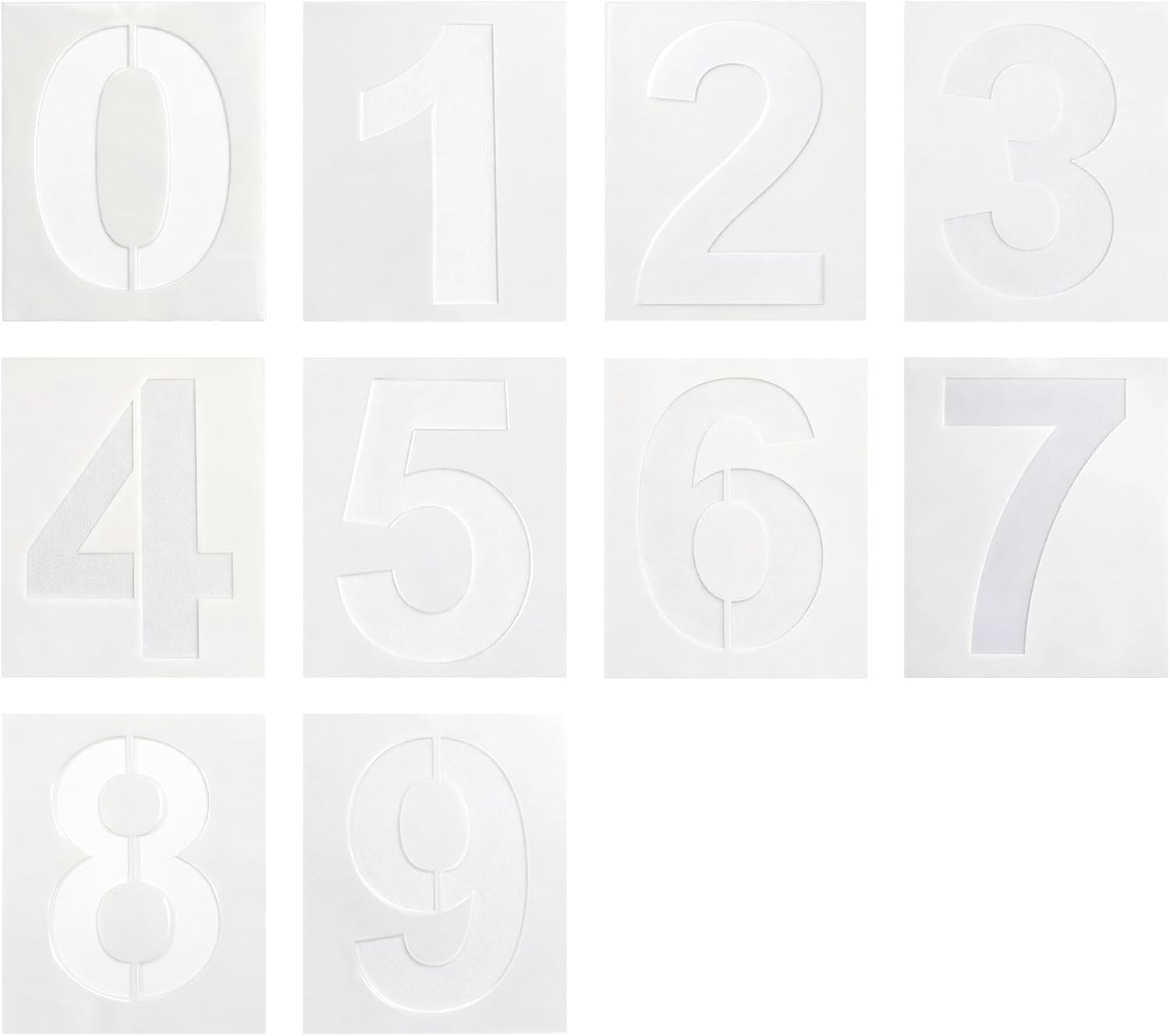 4 Inch Number Stencils Set for Painting, Spray Paint Stencil, Large Digital Templates, Curb Number Painting Kit for