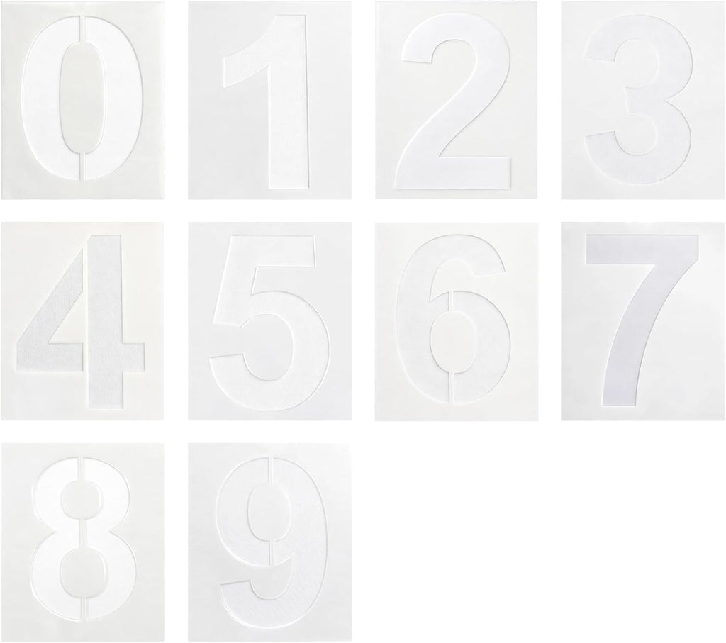 8 Inch Number Stencils Set for Painting, Spray Paint Stencil, Large Digital Templates, Curb Number Painting Kit for