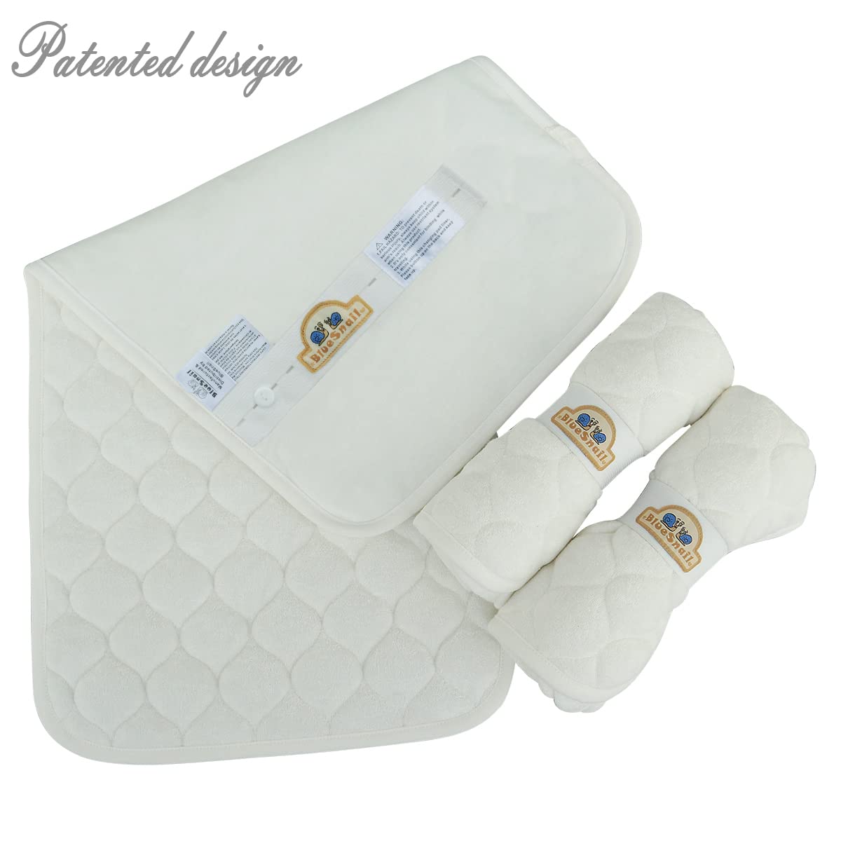 Quilted Thicker Waterproof Changing Pad Liners,3 Count(Snow White 13” x 27”)
