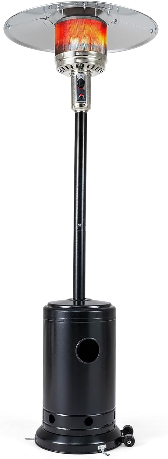 50,000 BTU Propane Patio Heater with Easy Ignition, Black