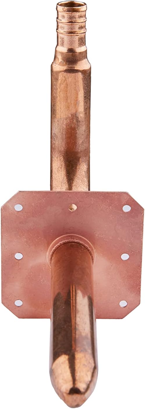 2Pcs EFIELD 1/2"PEX Copper Stub Out Elbow With Flange,6"Length(STUB009-2)