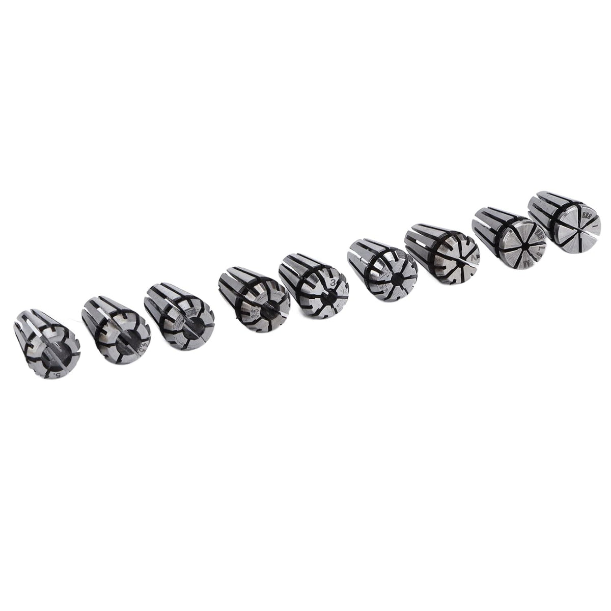 9Pcs ER8 Collet Chuck, High Accuracy CNC Engraving Machine Milling Lathe Tool Tap Chuck
