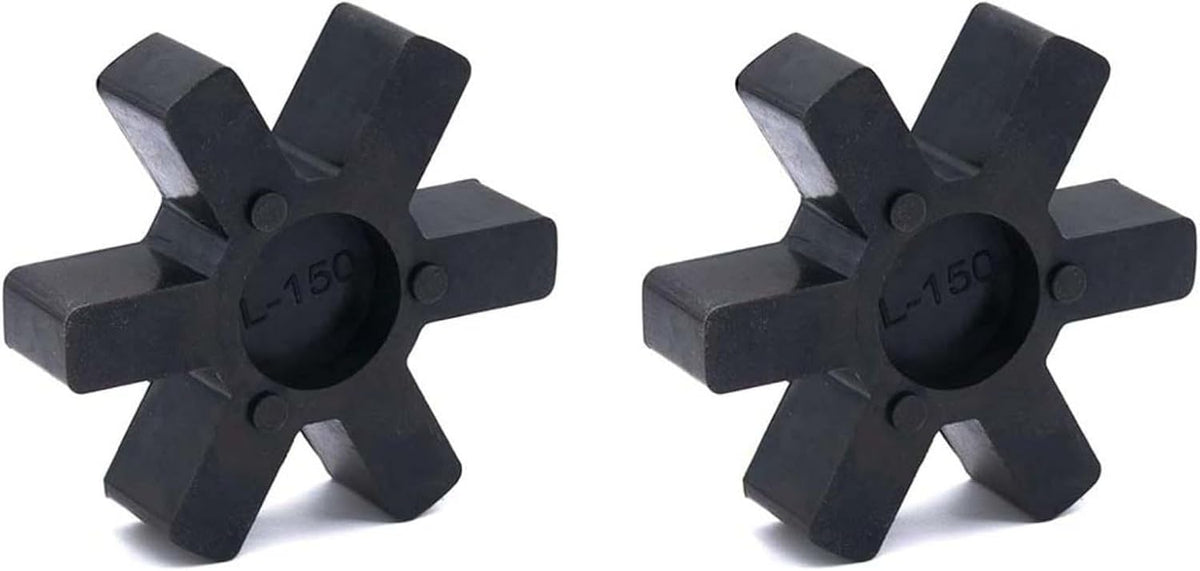 L150 Flexible Rubber Jaw Coupling Inserts 2 Pack Solid Spider Center For Lovejoy L‑150 Industrial Machinery Power Transmission