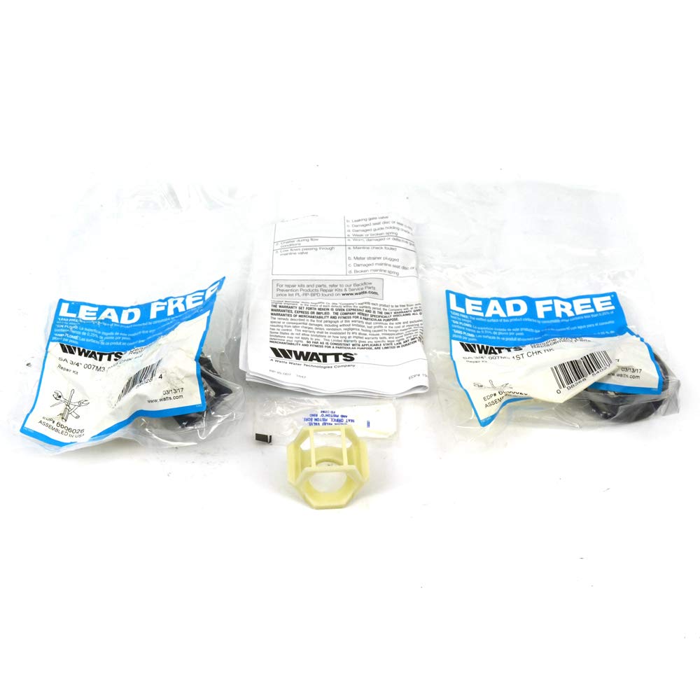 Watts 3/4 IN Double Check Valve Total Repair Kit, RK-007, 0888554, 0.75 Inches, Rubber, 1 Kit