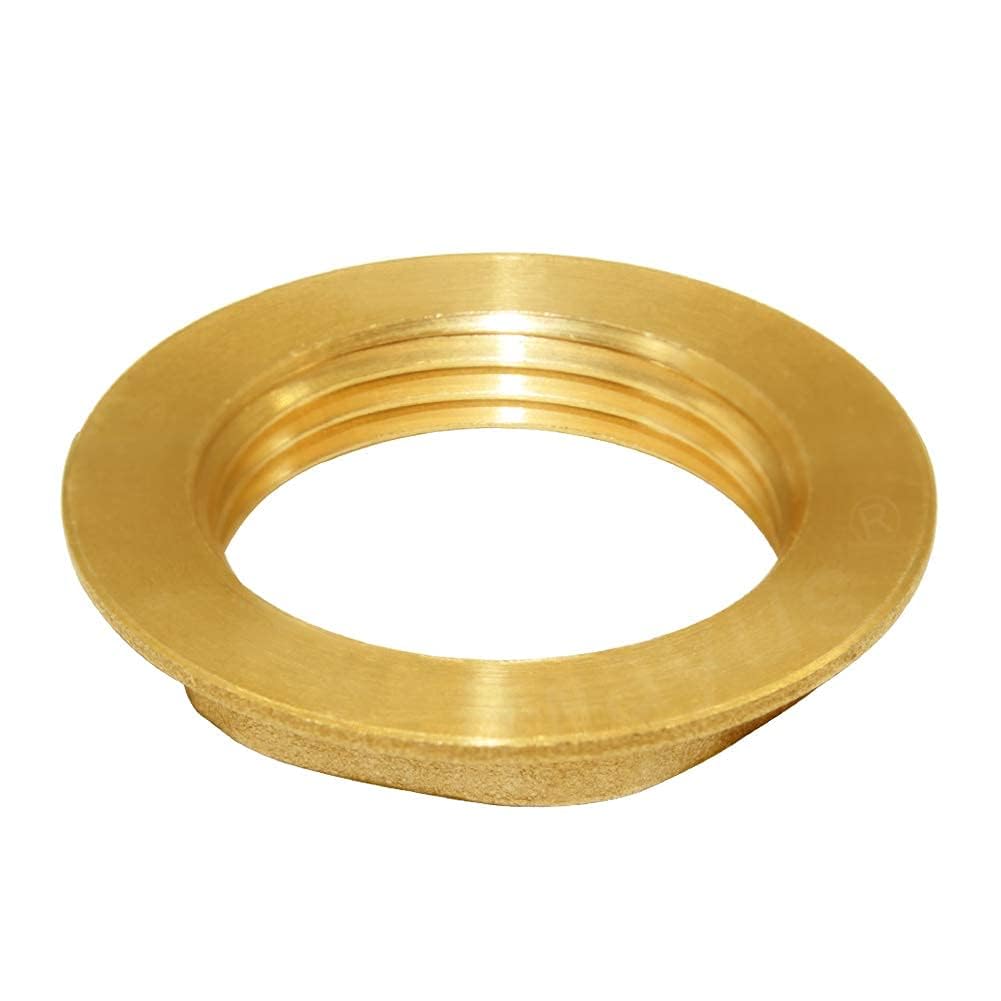 Joywayus 2 Pack Brass 1" Female Thread Hex Flange Lock Nut Pipe Fittings