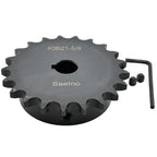 #40 Roller Chain Sprocket Type B 5/8 inch Bore 21 Tooth, Hardened Antirust 1045 Steel Drive Sprockets 40B21-5/8