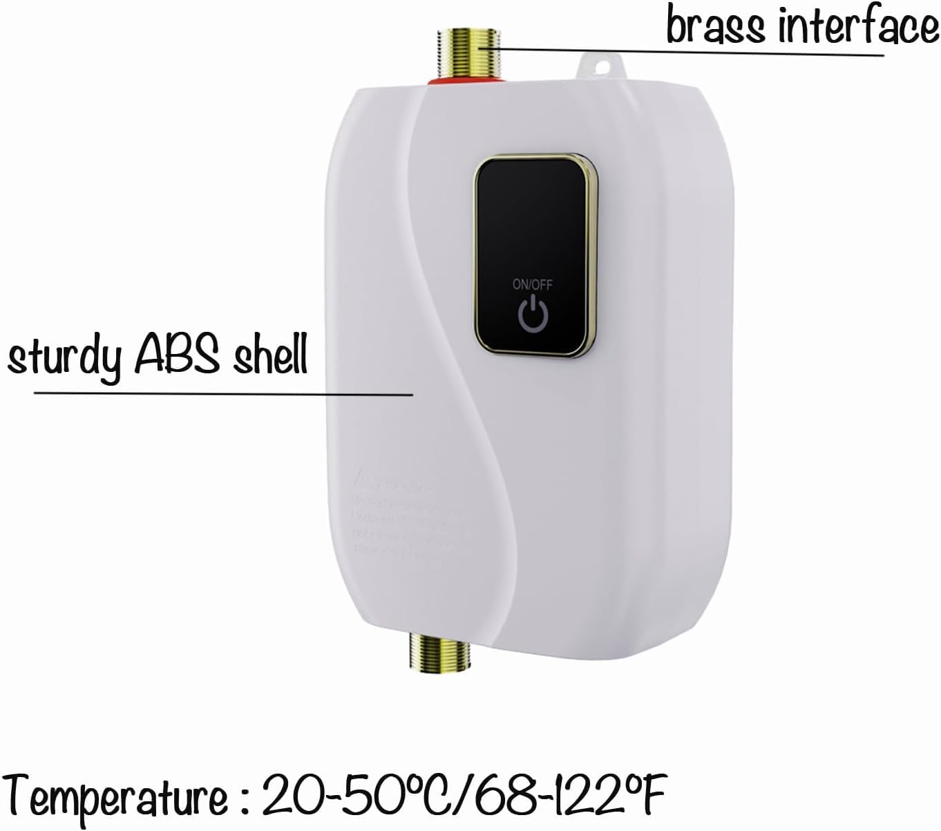 Tankless Water Heater Electric, Instant Hot Water Heater Under Sink, 3000W 110V On Demand Mini Water Heater for RV