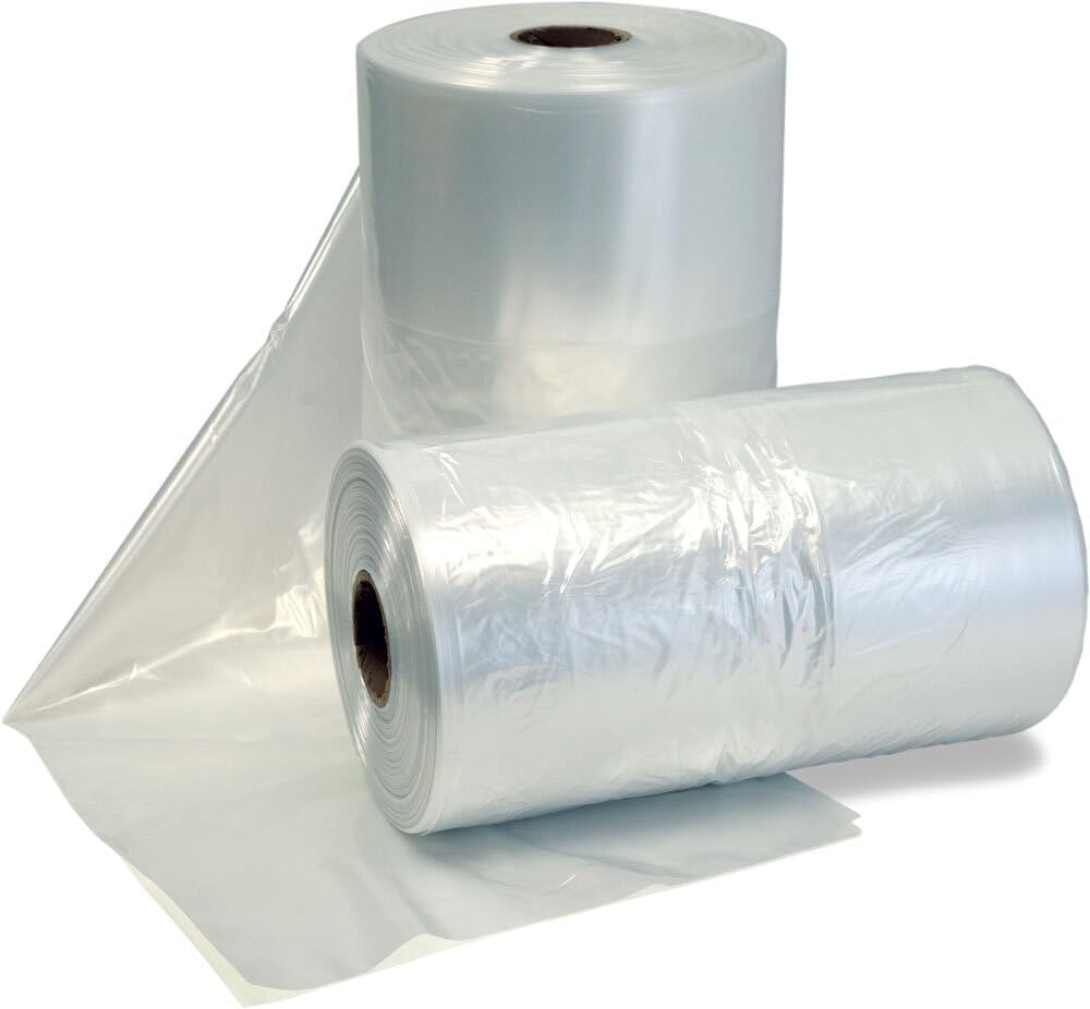 Clear Poly Bags on Roll – 11" x 19" – 2000 Count – High-Density Polyethylene (HDPE) – Durable & Puncture-Resistant –