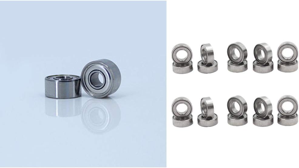 Ximimark 681ZZ (1x3x1 mm) Miniature Metal Shield Ball Bearings Wheel Roller Deep Groove Ball Bearing 10Pcs