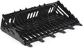 72" Skeleton Rock Bucket with Bolt-On Teeth, Skid Steer Quick Tach Mounting System, 4" Spaced Tines, Reinforced Side